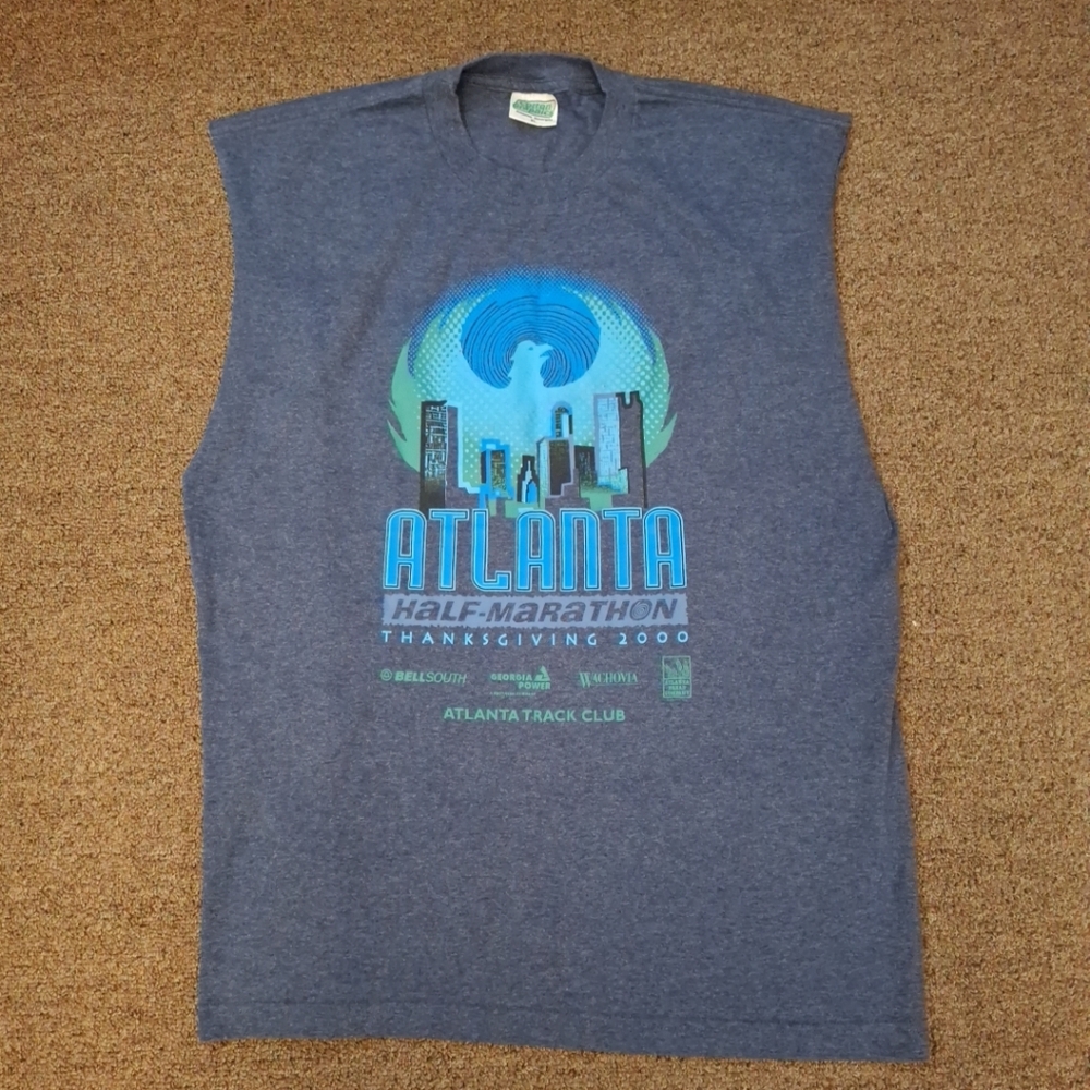 Atlanta Half-Marathon Y2K Thanksgiving Muscle T-Shirt Mens XL